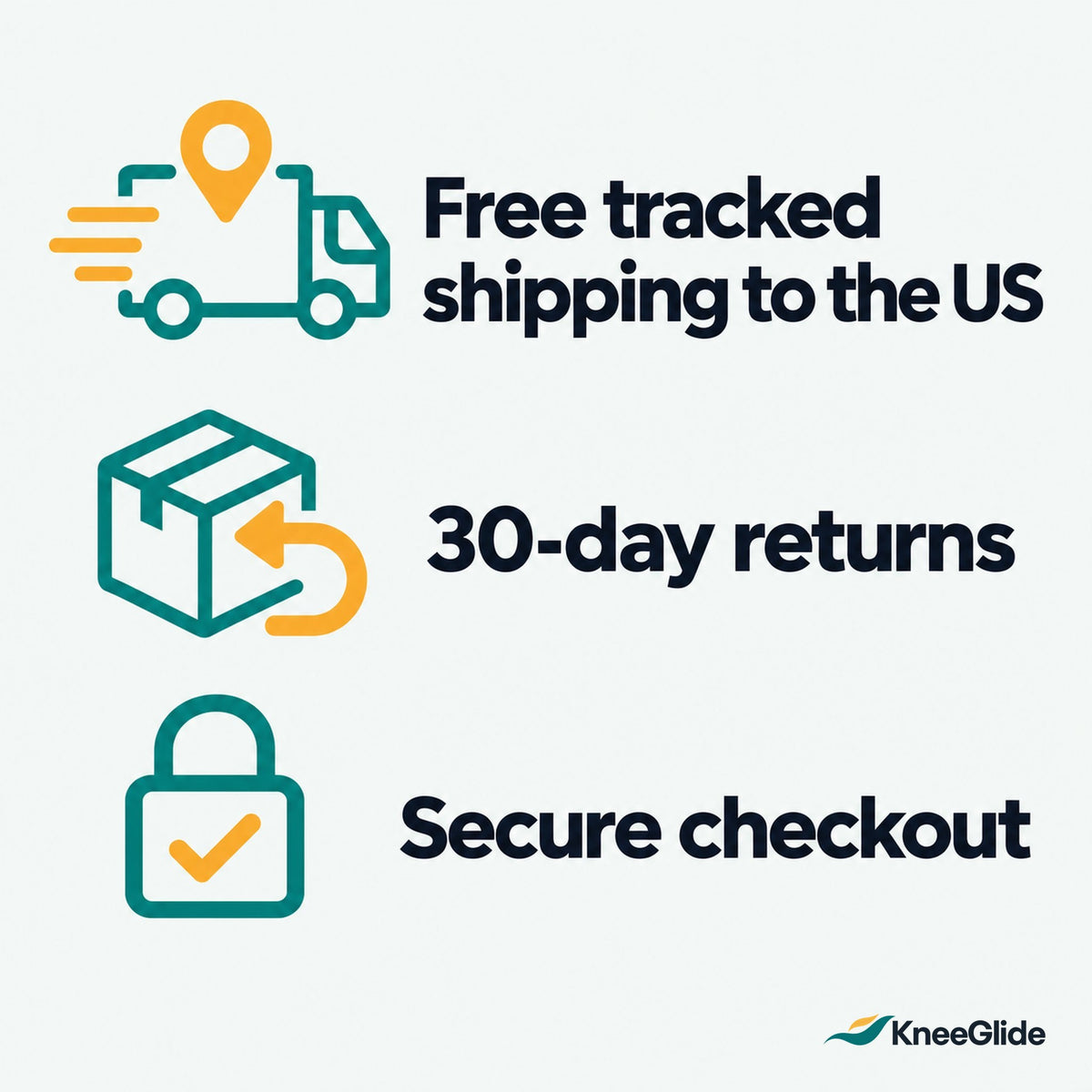 Free tracked shipping to the US, 30-day returns, secure checkout