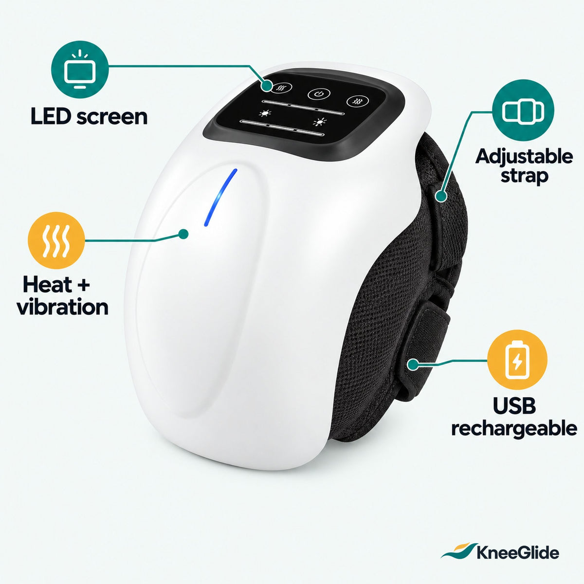 KneeGlide knee massager features