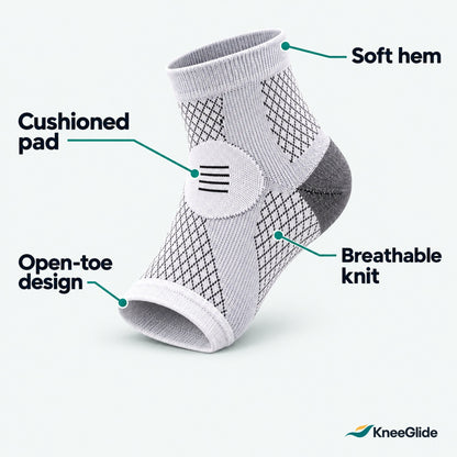KneeGlide ankle socks features