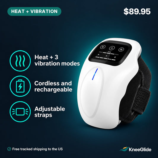 KneeGlide cordless heated knee massager with vibration