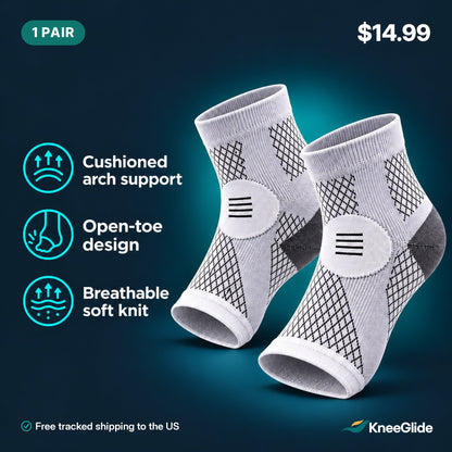 KneeGlide comfort ankle support socks, 1 pair