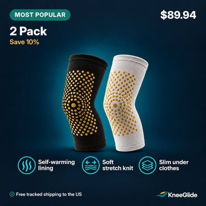 KneeGlide warming knee sleeves, 2 pack